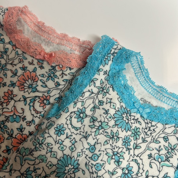 Floral Baby Onesies Set - Pink and Blue - Picture 3 of 4